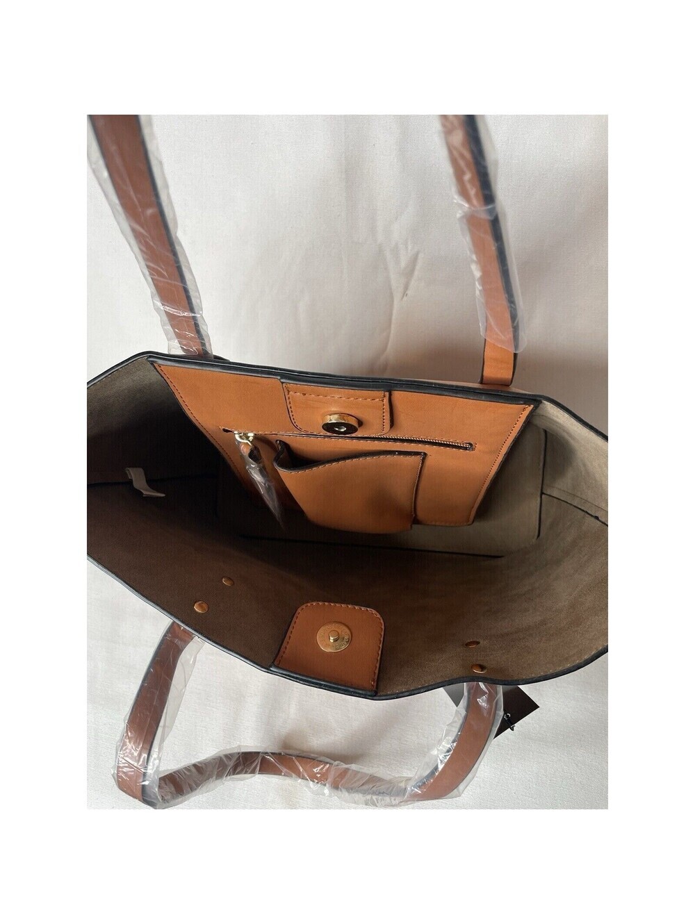 Mondani Loren Large Tote Handbag Brown NWT - Picture 7 of 8